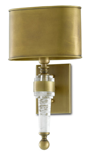Lindau Wall Sconce - Antique Brass Finish with Faux Rock Crystal Design for Elegant Indoor Lighting