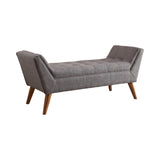 Casual Flared Arm Bench Grey and Brown