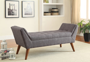 Casual Flared Arm Bench Grey and Brown