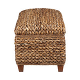 Laughton Country Rustic Hand-Woven Storage Trunk - Amber Finish, Spacious & Stylish Design!