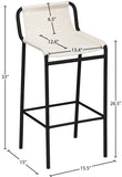 Dax Faux Leather / Iron Contemporary Cream Faux Leather Counter Stool - 15.5" W x 15" D x 33" H