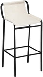 Dax Faux Leather / Iron Contemporary Cream Faux Leather Counter Stool - 15.5" W x 15" D x 33" H