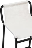 Dax Faux Leather / Iron Contemporary Cream Faux Leather Counter Stool - 15.5" W x 15" D x 33" H