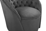 Alessio Velvet / Engineered Wood / Foam Contemporary Grey Velvet Accent Chair - 30" W x 28.5" D x 32" H