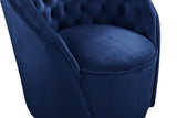 Alessio Velvet / Engineered Wood / Foam Contemporary Navy Velvet Accent Chair - 30" W x 28.5" D x 32" H