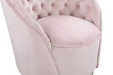 Alessio Velvet / Engineered Wood / Foam Contemporary Pink Velvet Accent Chair - 30" W x 28.5" D x 32" H