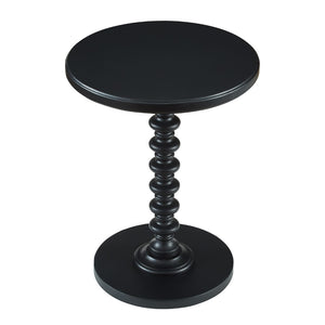 Black Round Spindle Table