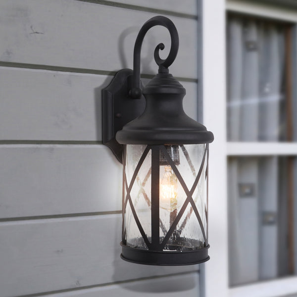 Yosemite Home Decor 1 Light Exterior In Black Finish 5041BL-M-YHD