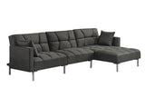 Duzzy Contemporary Adjustable Sectional Sofa with 2 Pillows