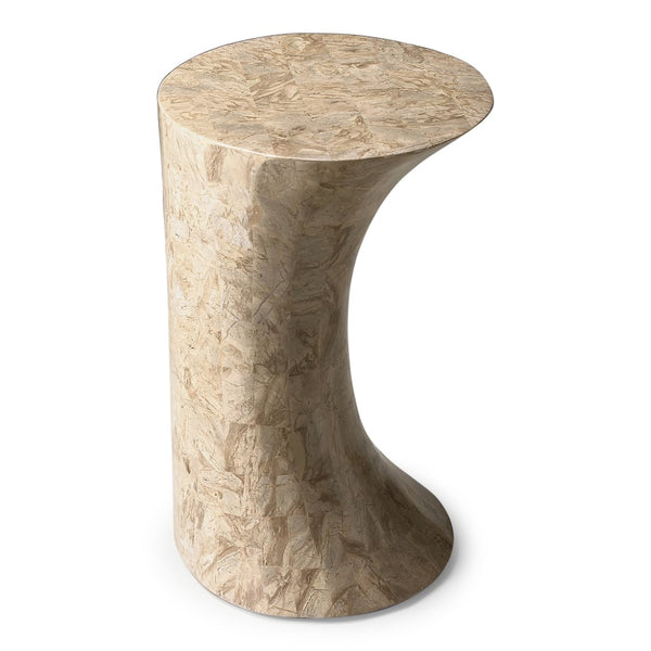 Butler Specialty Jaxon Oval Fossil Stone Side Table 5059070