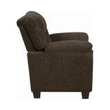 Clemintine Elegant Upholstered Armchair with Plush Comfort and Stylish Nailhead Trim for Cozy Spaces