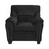 Clemintine Elegant Upholstered Armchair with Plush Comfort and Stylish Nailhead Trim for Cozy Spaces