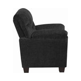 Clemintine Elegant Upholstered Armchair with Plush Comfort and Stylish Nailhead Trim for Cozy Spaces