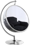 Luna Fabric Contemporary Acrylic Swing Chair