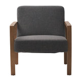 Contemporary Modern Versatile, Wood Armchair, Gray