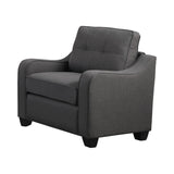 Nicolette Contemporary Upholstered Tufted Chair Dark Grey