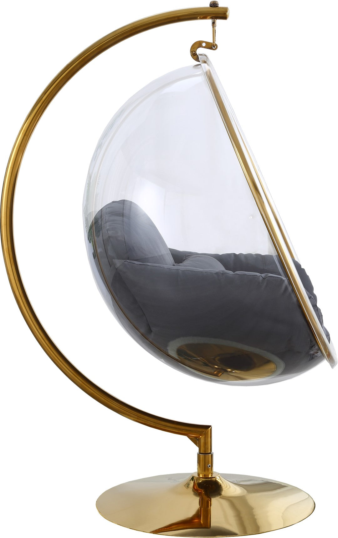 Luna Contemporary Acrylic Swing Bubble Accent Chair - Thumbnail 5
