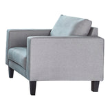 Lennox Modern Track Arm Upholstered Chair Charcoal