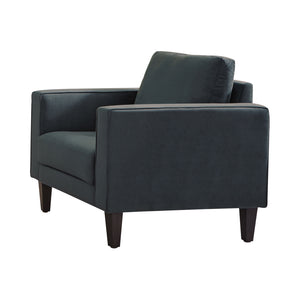 Gulfdale Luxurious Dark Teal Velvet Upholstered Chair with Mid-Century Modern Design & Comfort