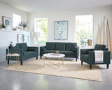 Gulfdale Luxurious Dark Teal Velvet Upholstered Chair with Mid-Century Modern Design & Comfort