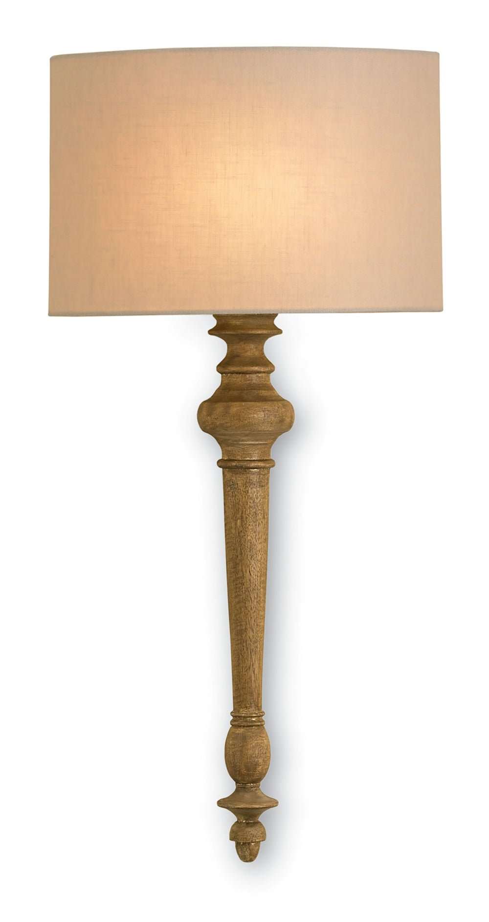 Jargon Wall Sconce - Handcrafted Antiquity Gold Finish with Beige Linen Shade, ADA Compliant Design