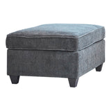 Mccord Contemporary Upholstered Ottoman Dark Grey