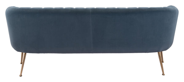 Zuo Modern Deco 100% Polyester, Plywood, Stainless Steel Modern Commercial Grade Sofa Gray, Gold 100% Polyester, Plywood, Stainless Steel