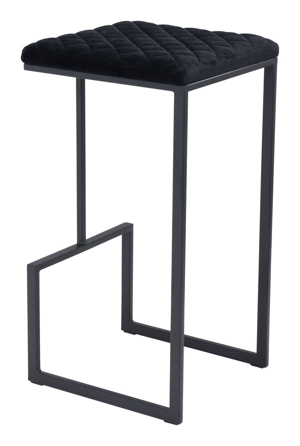 Zuo Modern Element 100% Polyester, Plywood, Steel Modern Commercial Grade Barstool Black 100% Polyester, Plywood, Steel