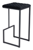 English Elm EE2655 100% Polyester, Plywood, Steel Modern Commercial Grade Barstool Black 100% Polyester, Plywood, Steel