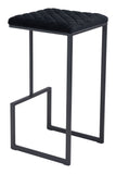 Zuo Modern Element 100% Polyester, Plywood, Steel Modern Commercial Grade Barstool Black 100% Polyester, Plywood, Steel