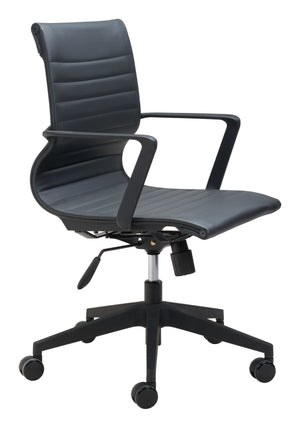 Zuo Modern Stacy 100% Polyurethane, Steel, Nylon Modern Commercial Grade Office Chair Black 100% Polyurethane, Steel, Nylon