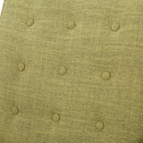 Mervynn Mid-Century Modern Button Tufted Fabric Recliner, Muted Green and Dark Espresso