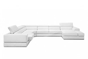 VIG Furniture Divani Casa Pella - Modern White Italian Leather U Shaped Sectional Sofa VGCA5106-WHT VGCA5106-WHT