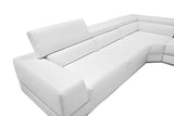 VIG Furniture Divani Casa Pella - Modern White Italian Leather U Shaped Sectional Sofa VGCA5106-WHT