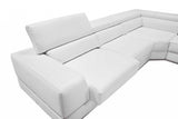 VIG Furniture Divani Casa Pella - Modern White Italian Leather U Shaped Sectional Sofa VGCA5106-WHT VGCA5106-WHT