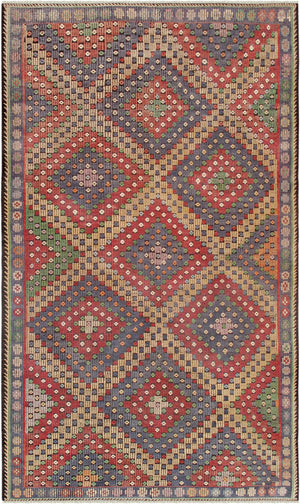 Pasargad Vintage Kilim Collection Multi Lamb's Wool Area Rug '' 051082-PASARGAD