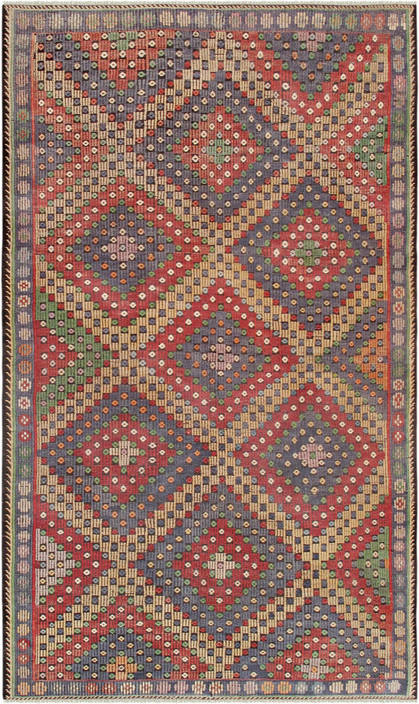 Pasargad Vintage Kilim Collection Multi Lamb's Wool Area Rug '' 051082-PASARGAD