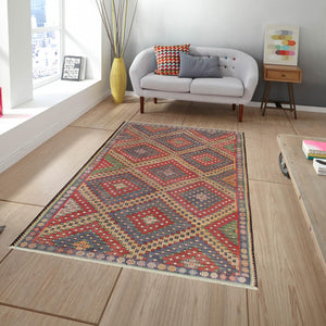Pasargad Vintage Kilim Collection Multi Lamb's Wool Area Rug '' 051082-PASARGAD