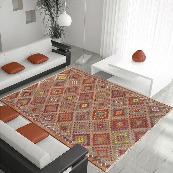 Pasargad Vintage Kilim Collection Multi Lamb's Wool Area Rug '' 051083-PASARGAD