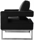 Noah Velvet / Engineered Wood / Iron / Foam Contemporary Black Velvet Accent Chair - 33" W x 29" D x 35" H