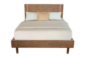 Alpine Furniture Easton Queen Platform Bed 2088-01Q Sand Mahogany Solids & Veneer 65.5 x 87 x 46