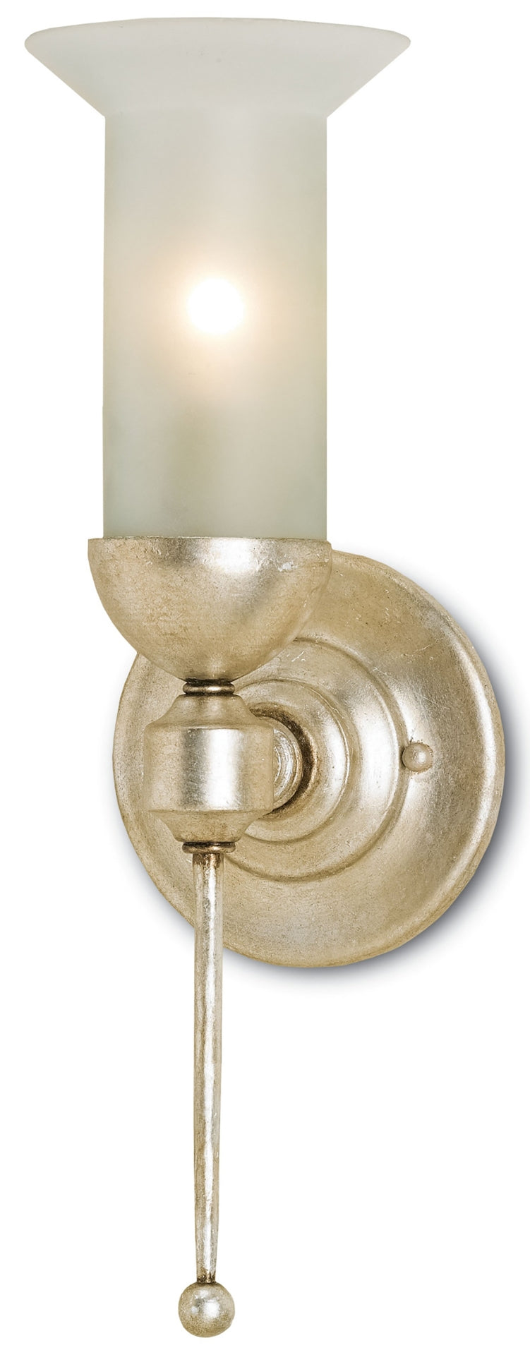 Pristine Silver Wall Sconce - Vintage-Inspired Design with Burnished Finish, Perfect for Damp Locations