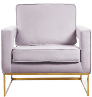 Noah Velvet / Engineered Wood / Stainless Steel / Foam Contemporary Pink Velvet Accent Chair - 33" W x 29" D x 35" H