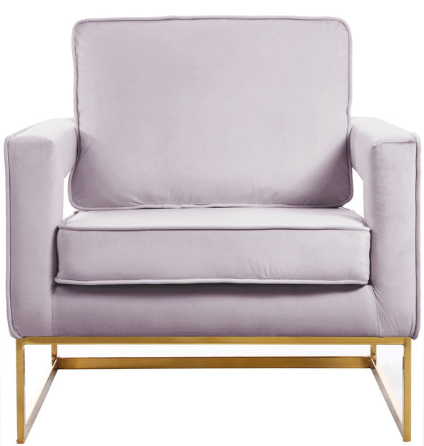 Noah Velvet / Engineered Wood / Stainless Steel / Foam Contemporary Pink Velvet Accent Chair - 33" W x 29" D x 35" H