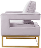 Noah Velvet / Engineered Wood / Stainless Steel / Foam Contemporary Pink Velvet Accent Chair - 33" W x 29" D x 35" H