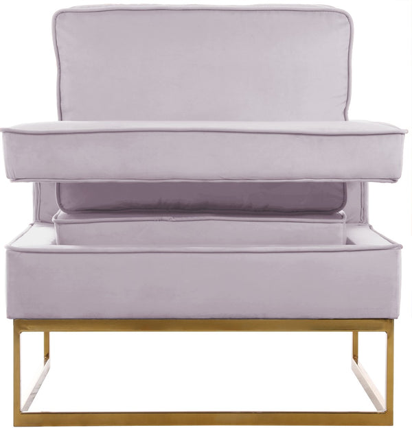 Noah Velvet / Engineered Wood / Stainless Steel / Foam Contemporary Pink Velvet Accent Chair - 33" W x 29" D x 35" H
