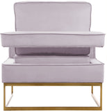 Noah Velvet / Engineered Wood / Stainless Steel / Foam Contemporary Pink Velvet Accent Chair - 33" W x 29" D x 35" H