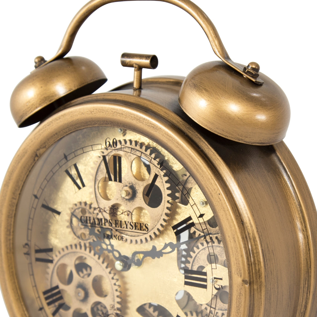 Brass Gears Table Top Clock - Thumbnail 4