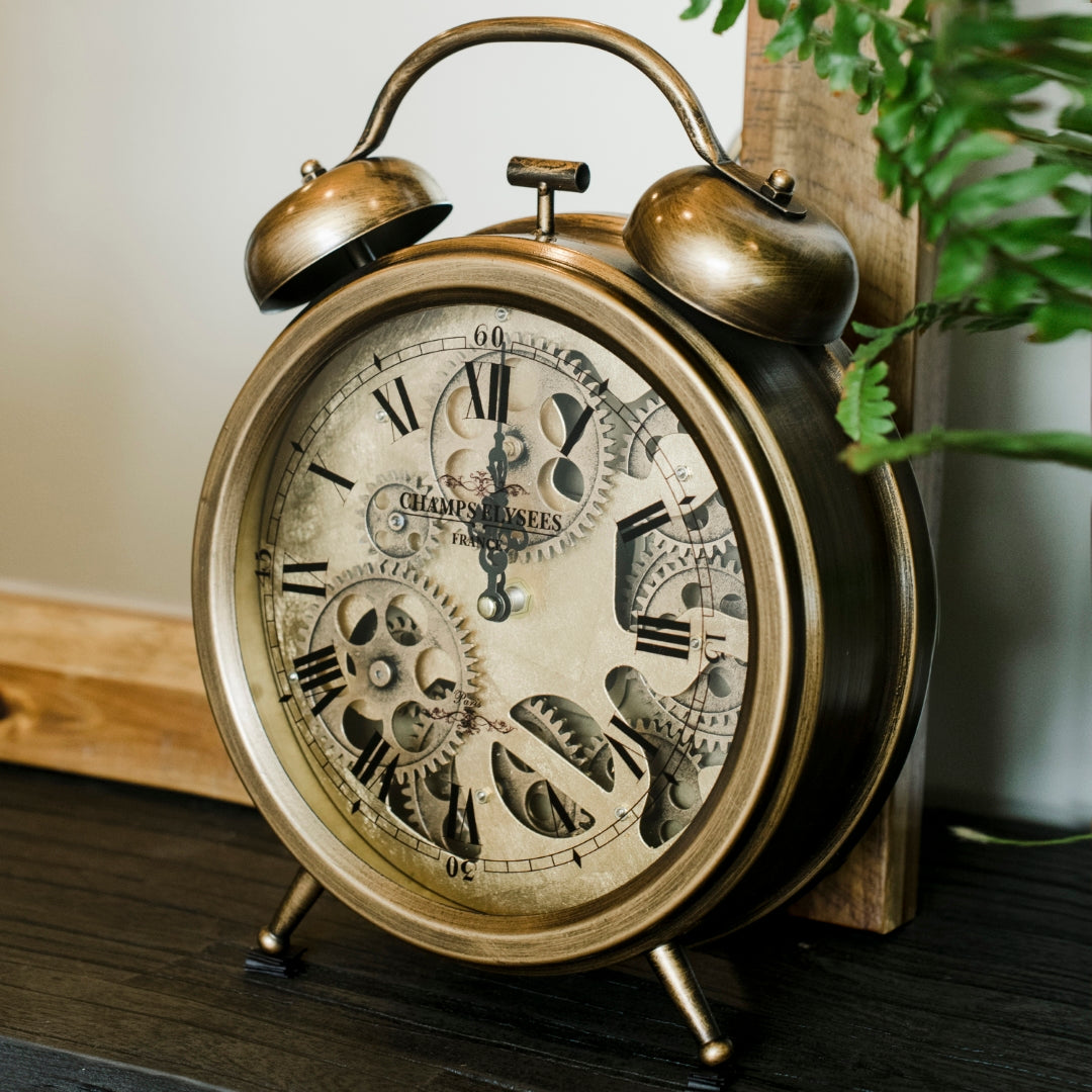 Brass Gears Table Top Clock - Thumbnail 3