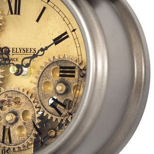 Yosemite Home Decor Gunpowder And Brass Gears Table Top Clock 5120008-YHD